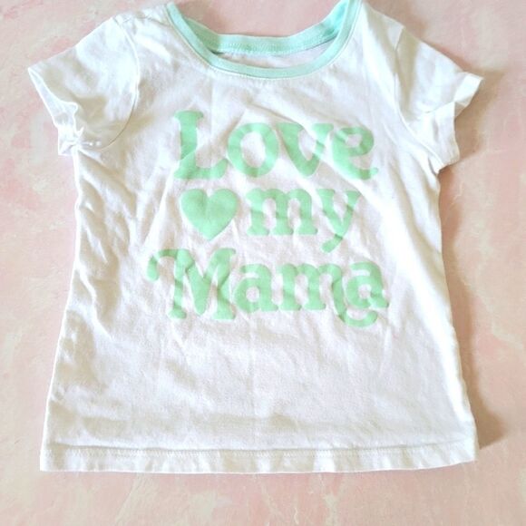 Love my mama mint green shimmer 70s style tee shir - Picture 1 of 3